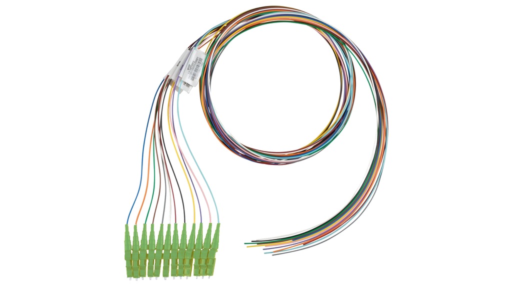 Opti-Core® 12f, OM4, LC Simplex to 12F Pigtail, No Jacket, 1m