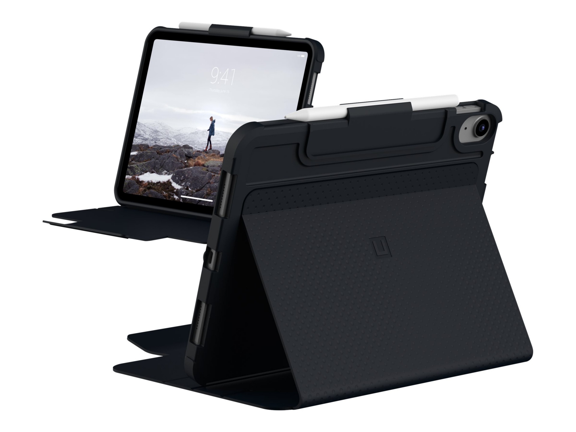 [U] iPad 10.9-inch 10th Gen DOT Black Case - flip cover for tablet