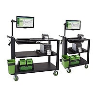 Newcastle Systems PC Series PC490NU4 Mobile Workstation - cart - for LCD display / CPU / thermal printer / scaner -