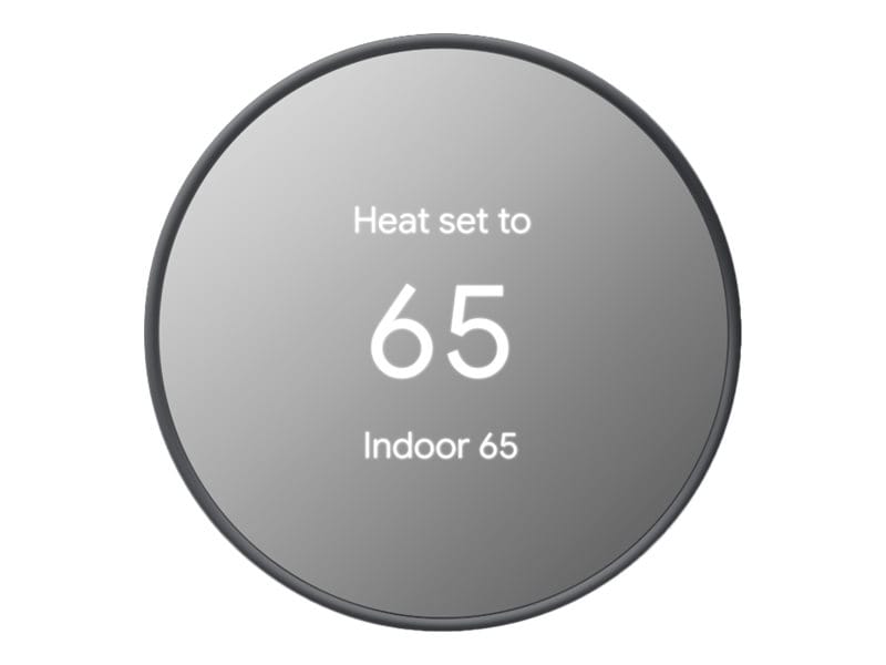 Google Nest - thermostat - Bluetooth, 802.11a/b/g/n, 802.15.4, Bluetooth 4.0 LE - charcoal