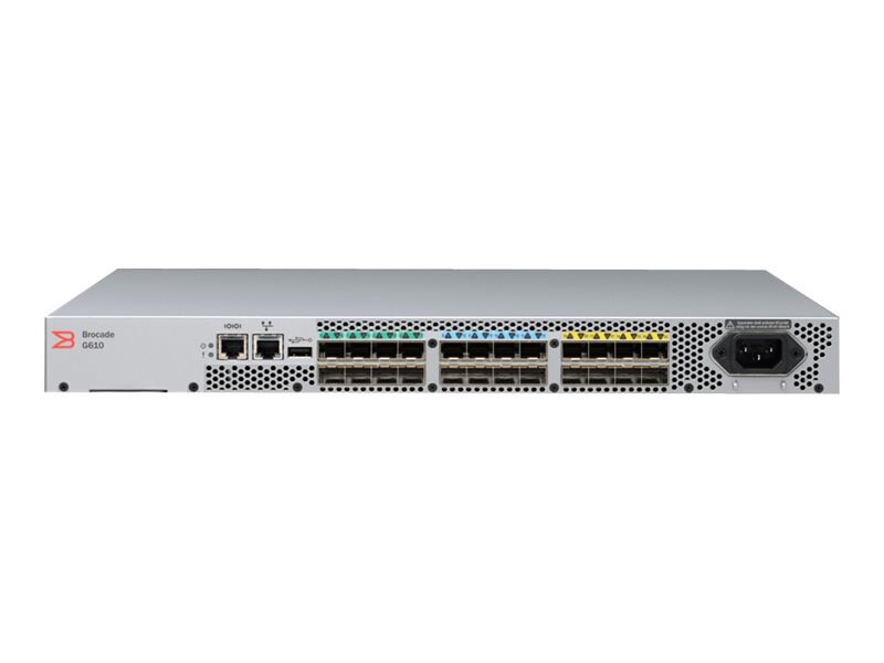 Brocade G610 - commutateur - 8 ports - Géré - Montable sur rack - avec émetteur-récepteur 8 x 16 Gbps SWL SFP+