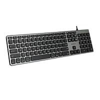 Macally Backlit USB Wired Keyboard for Mac Laptop