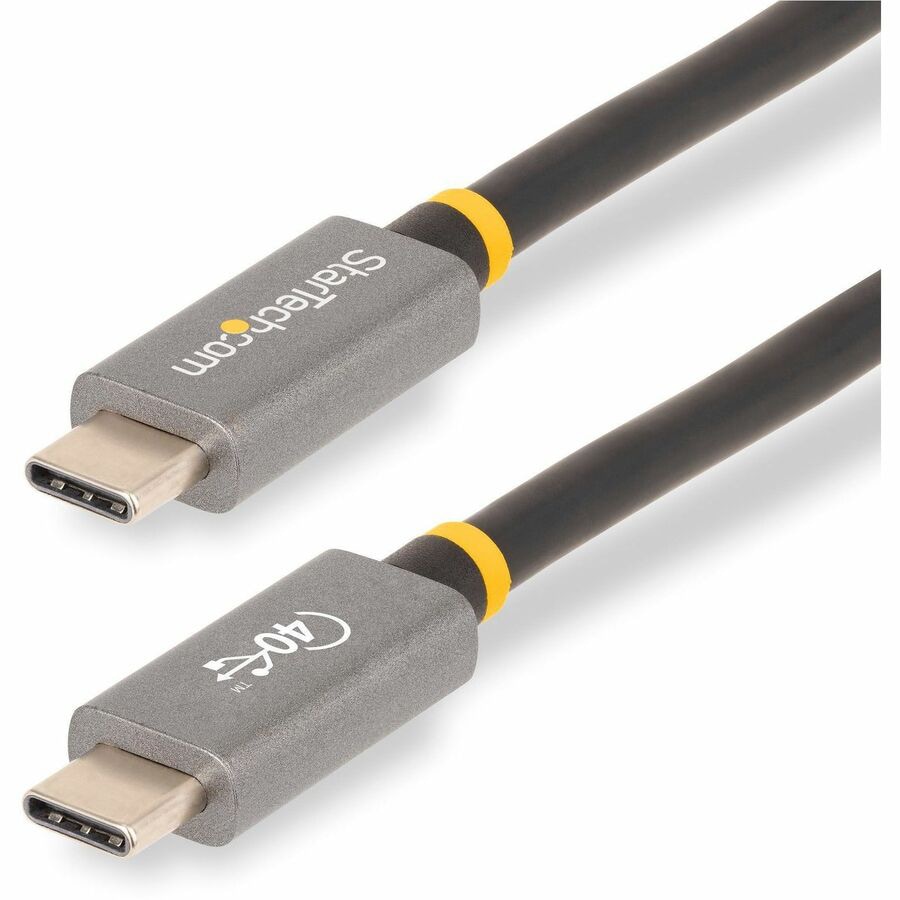 StarTech.com 3' (1m) USB4 Cable, USB-IF Certified USB-C Cable, 40 Gbps, 100W, 8K 60Hz, Type-C, Thunderbolt 4/3