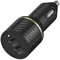 OtterBox USB-C to USB-C Dual Port Car Charger - Black Shimmer