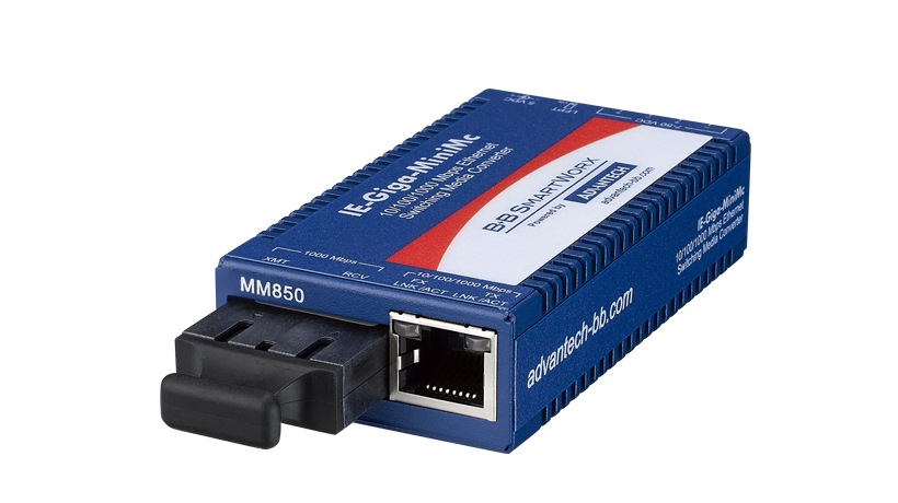 IMC Advantech 1000Mbps Single Mode 1310nm Mini Hardened Media Converter