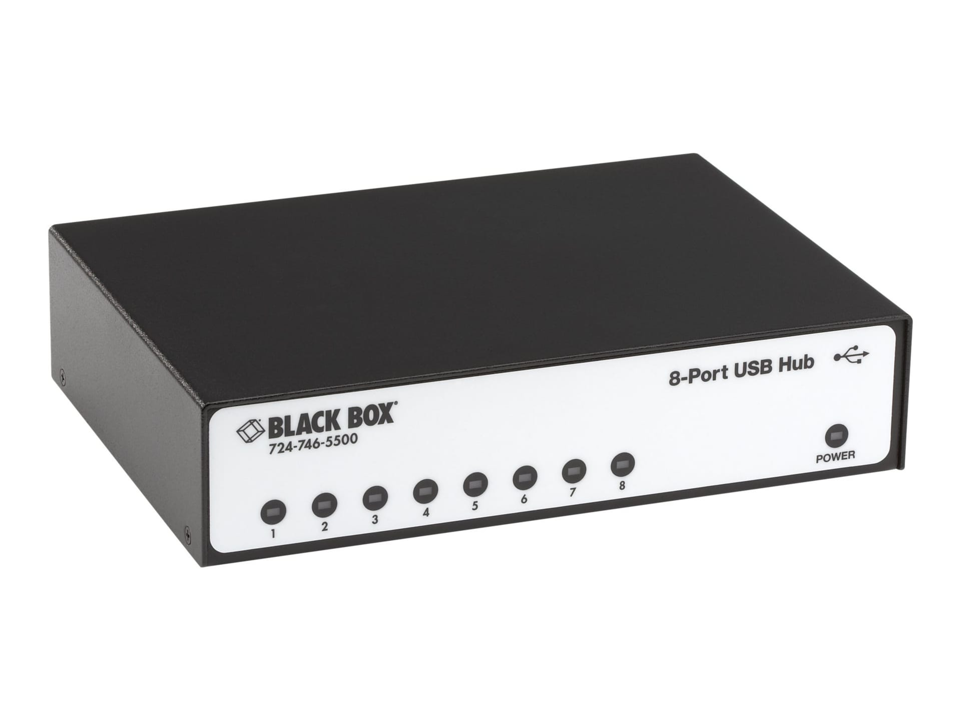 Black Box 8-Port USB to RS232 Serial Adapter / Converter, 8 x DB9 Male