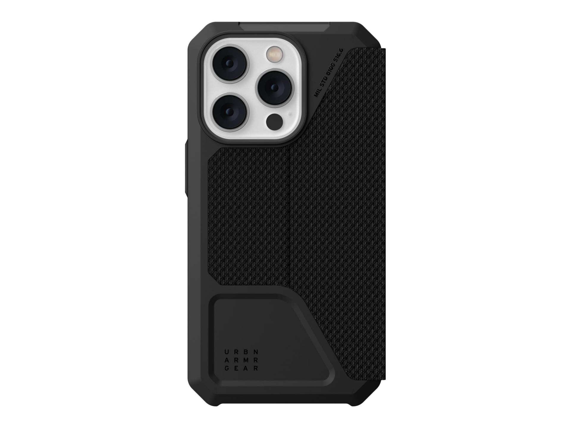 UAG Rugged Case for iPhone 14 Pro [6.1-in] - Metropolis Kevlar Black - flip cover for cell phone