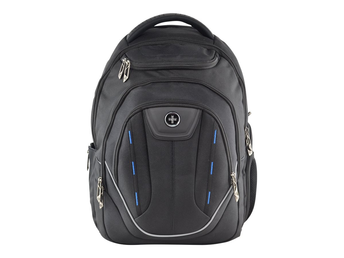 Swissdigital TERABYTE J16BT-1 Carrying Case Backpack for 15.6" Laptop - Black / Blue
