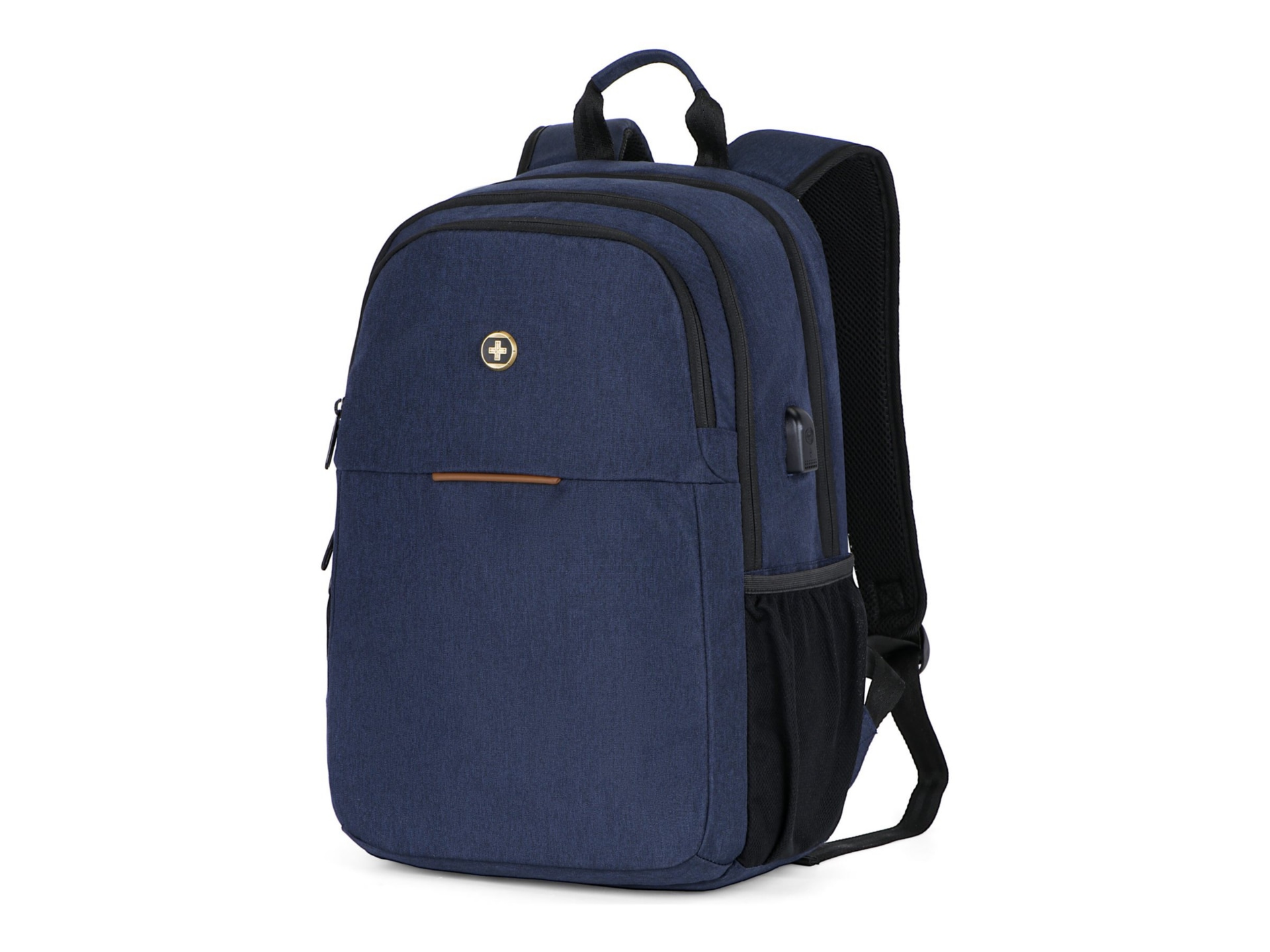Swissdigital BIBERSTEIN Carrying Case Backpack for 17" Laptop - Dark Blue