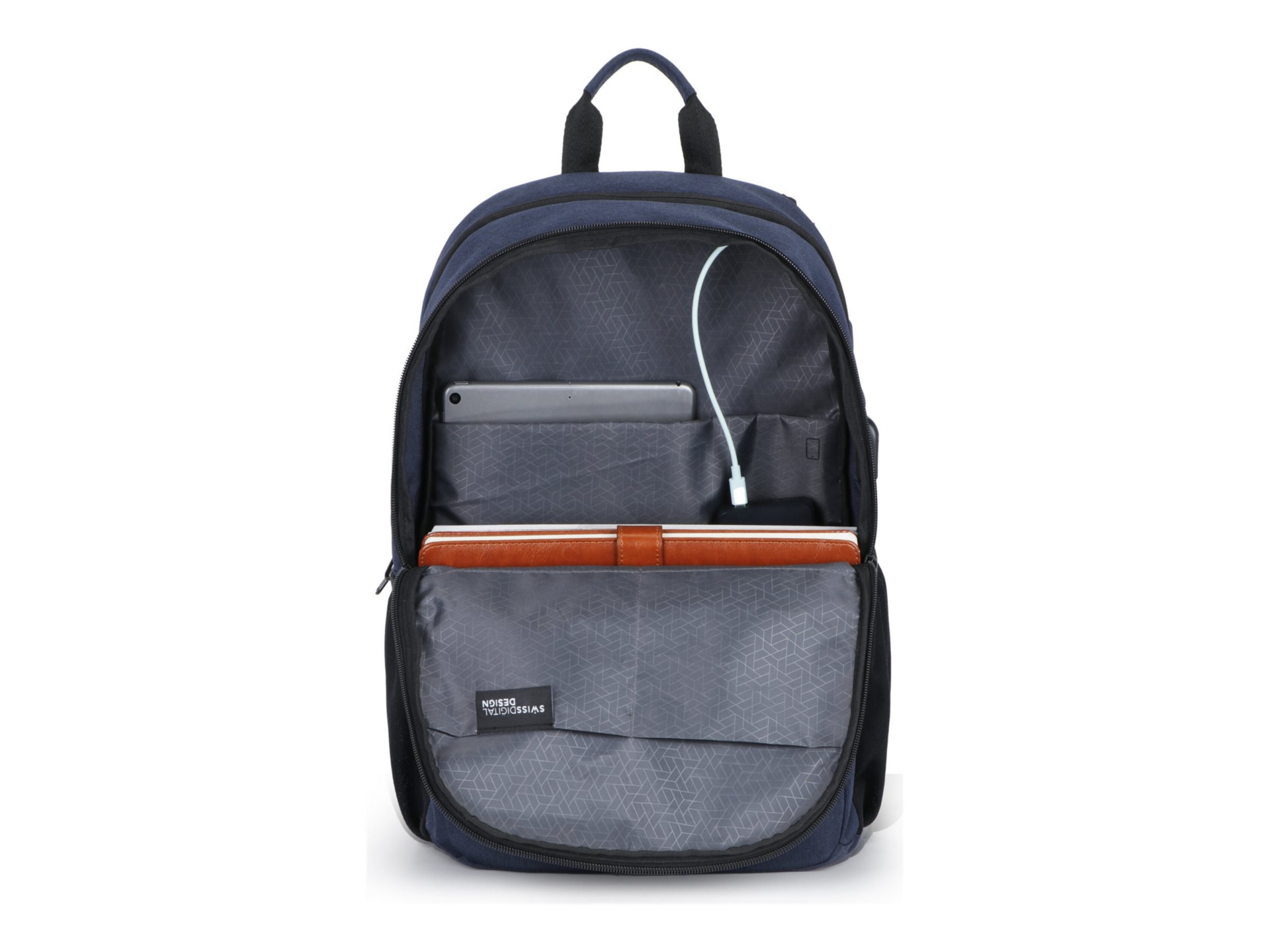 Thumbnail 5 of 17 for Swissdigital BIBERSTEIN Carrying Case Backpack for 17" Laptop - Dark Blue