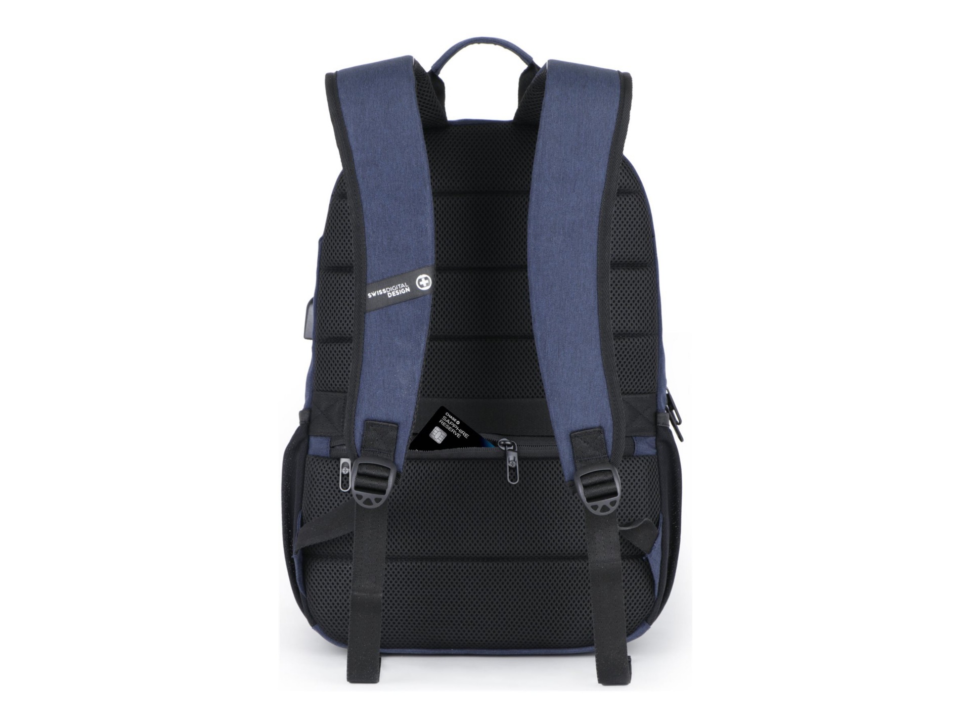 Thumbnail 6 of 17 for Swissdigital BIBERSTEIN Carrying Case Backpack for 17" Laptop - Dark Blue