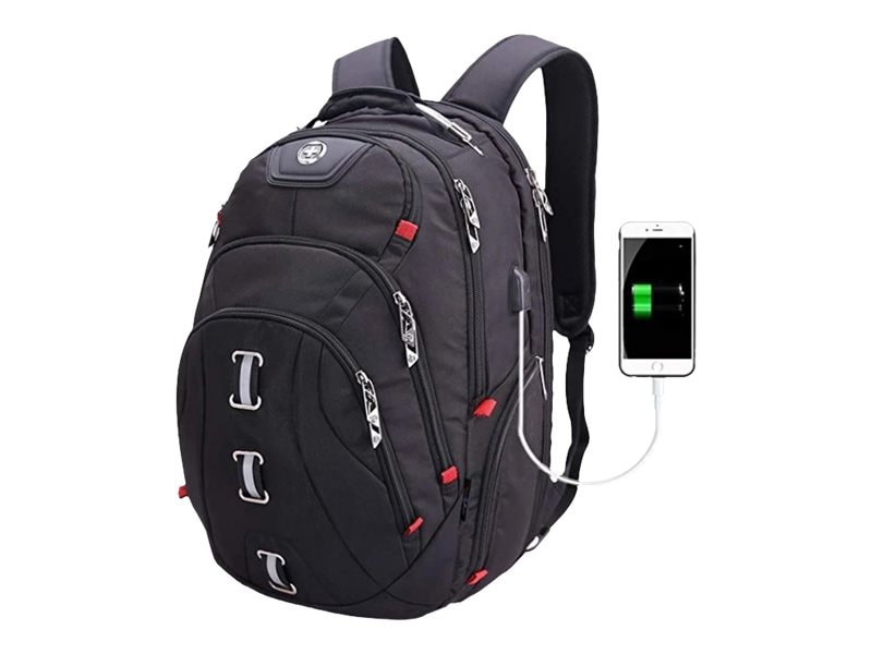 Swissdigital Pixel SD-857 Carrying Case Backpack for 15.6" Laptop - Black