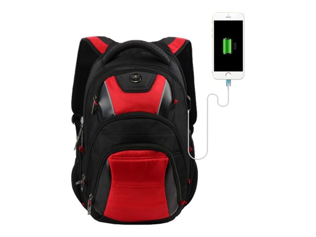 Swissdigital Anti Bacterial J14 41 Carrting Case Backpack for 15.6 Laptop Black Red J14 41 Backpacks CDW