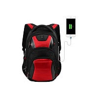 Swissdigital Anti-Bacterial J14-41 Carrting Case Backpack for 15.6" Laptop - Black / Red