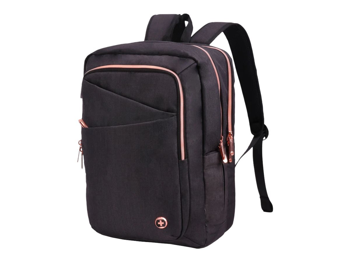 Swissdigital Katy Rose SD1006-01 Carrying Case Backpack for 15.6" Laptop - Black / Rose Gold