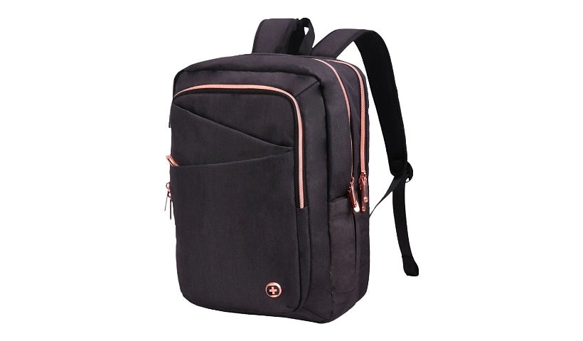 Swissdigital Katy Rose SD1006-01 Carrying Case Backpack for 15.6" Laptop - Black / Rose Gold
