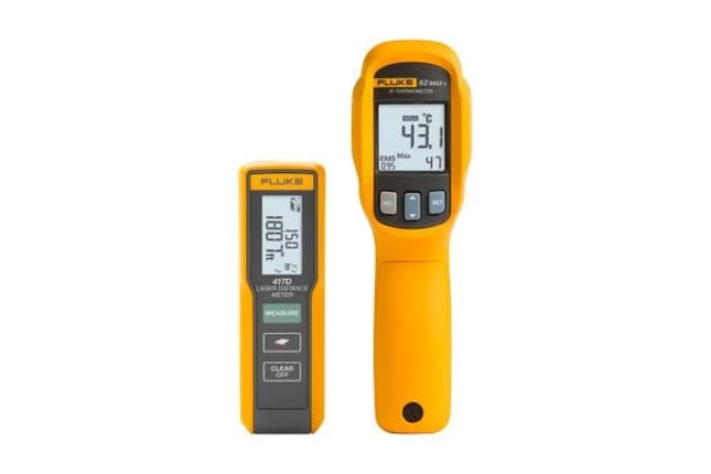 Fluke Networks 417D Laser Distance Meter and 62 MAX+ IR Thermometer Kit