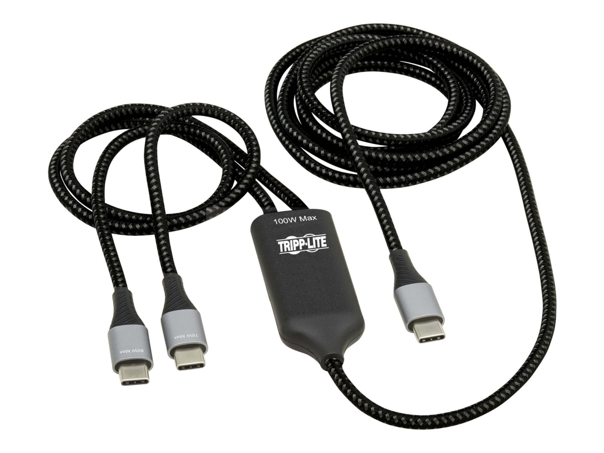 Tripp Lite 6' USB-C Charging Cable / Splitter M/2xM 100W PD Charging