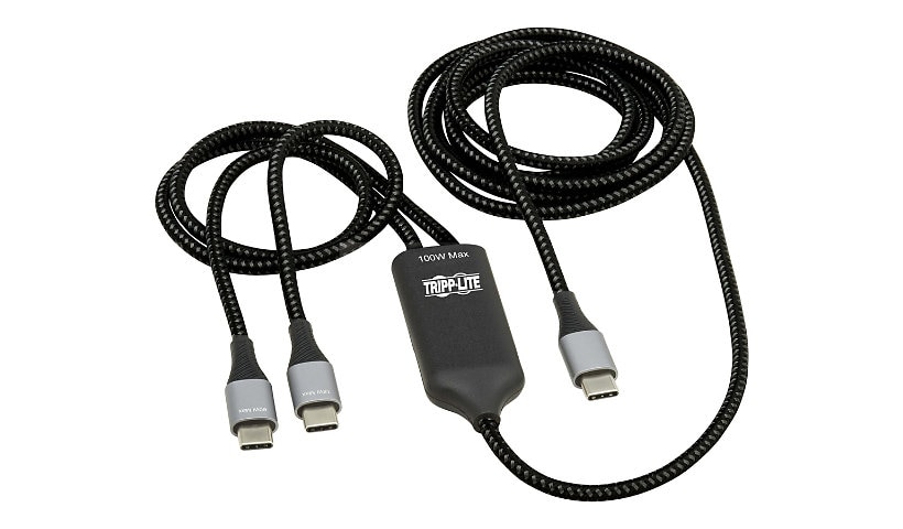 Tripp Lite 6' USB-C Charging Cable / Splitter M/2xM 100W PD Charging