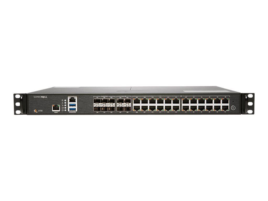SonicWall Gen 7 NSa Series 3700 - security appliance - TAA Compliant - with 3 years Essential Protection Service Suite