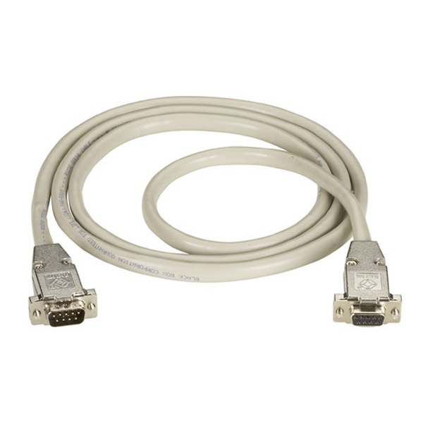Black Box 150' DB9 Male to Female EMI/RFI Extension Cable - Beige