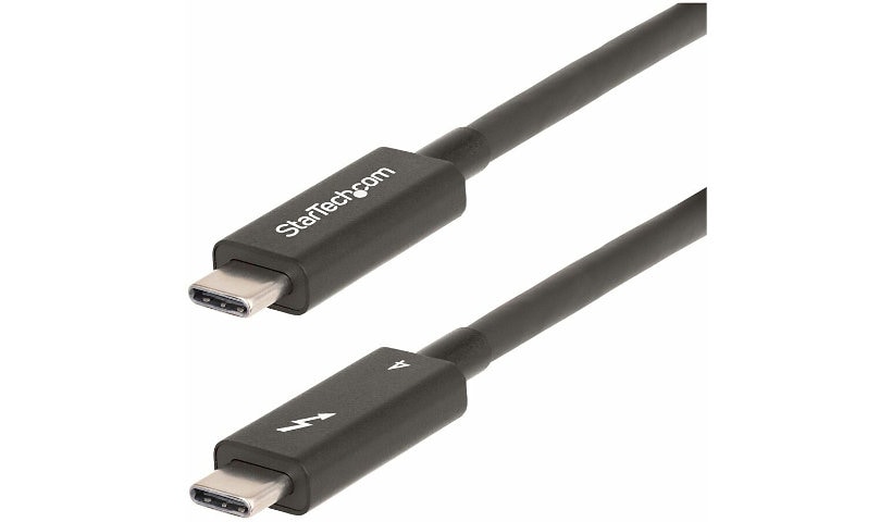 StarTech.com 6ft (2m) Active Thunderbolt 4 Cable, 40Gbps, 100W PD, 4K/8K Video, Intel-Certified, Compatible