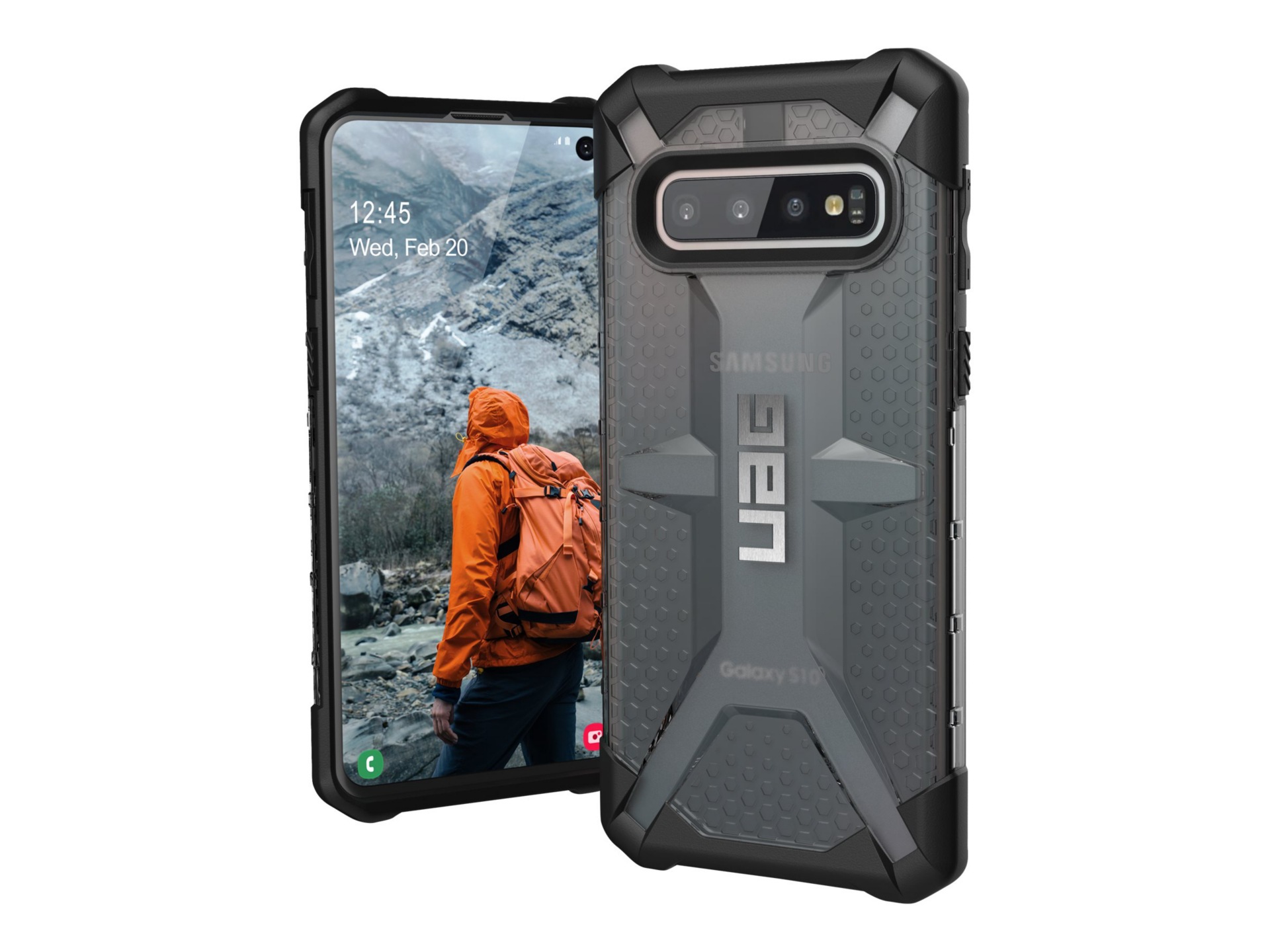 UAG Rugged Case for Samsung Galaxy S10 [6.1-inch screen] - Plasma Ash - back cover for cell phone