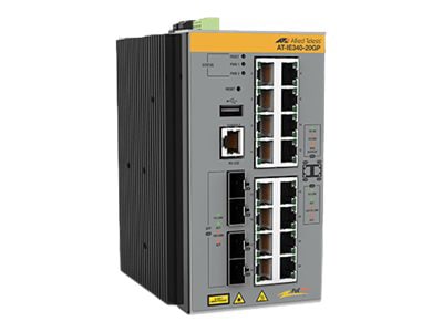Allied Telesis AT IE340-20GP - switch - 20 ports - managed - TAA Compliant