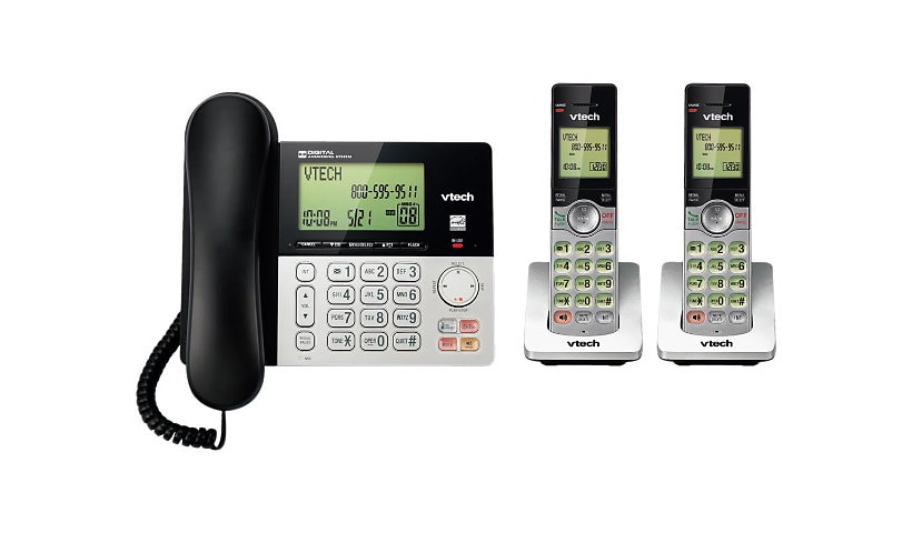 VTech CS6949-2 - corded/cordless - answering system with caller ID/call waiting + 2 additional handsets