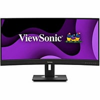ViewSonic Ergonomic VG3456C - 34" 21:9 Curved 1440p IPS Monitor with Built-In Docking, 100W USB-C, RJ45 - 400 cd/m&#178;