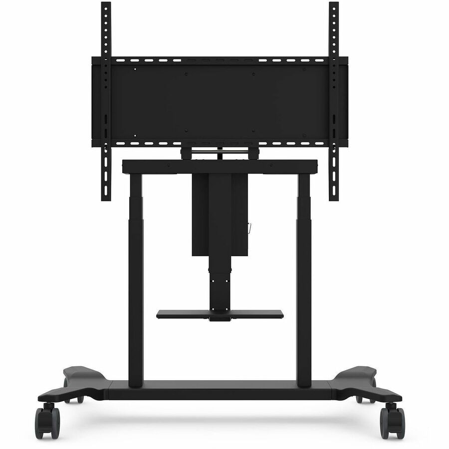ViewSonic VB-STND-008 Motorized Height Adjustable Mobile Cart, 90-Degree Tilt, Smooth Motorized Lift, Storage Tray