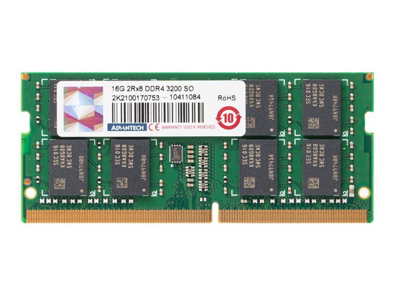 Advantech - DDR4 - module - 16 GB - SO-DIMM 260-pin - 3200 MHz / PC4-25600 - unbuffered