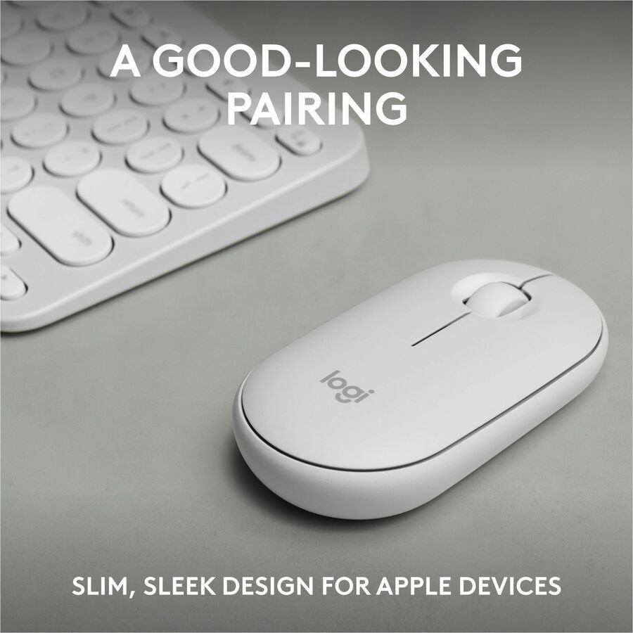Thumbnail 3 of 12 for Logitech Pebble 2 Combo for Mac, Wireless Keyboard and Mouse, Slim, Quiet and Portable, Tonal White