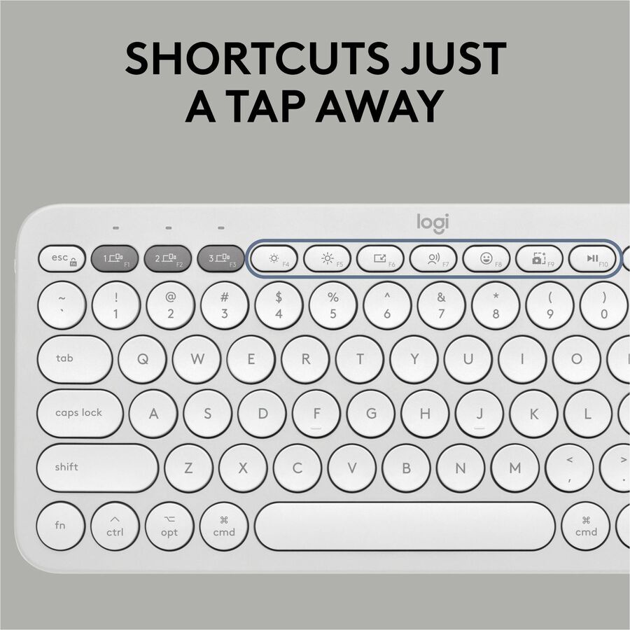 Thumbnail 6 of 12 for Logitech Pebble 2 Combo for Mac, Wireless Keyboard and Mouse, Slim, Quiet and Portable, Tonal White