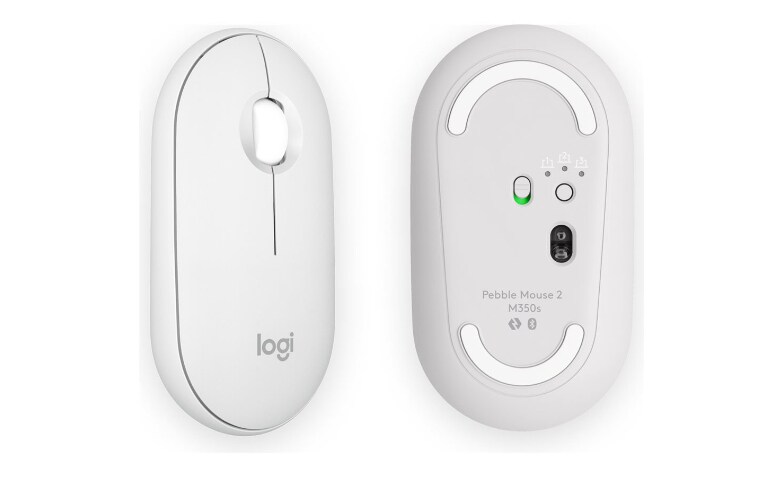 Souris Logitech Pebble Mouse 2 M350s souris fine sans fil Bluetooth,  portable, légère - Graphite - 910-007015