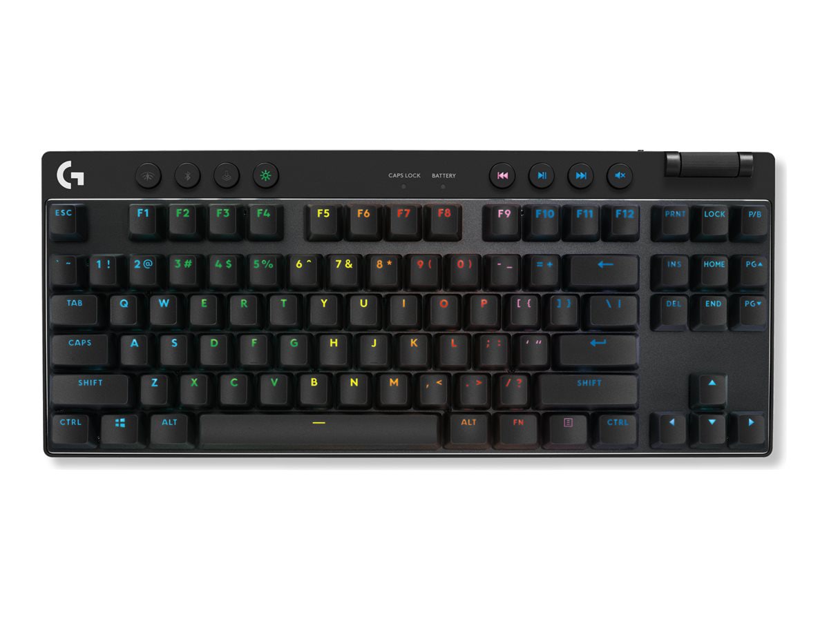 Logitech G PRO X TKL LIGHTSPEED Wireless Gaming Keyboard, Tactile Switches (GX Brown), Black - keyboard - QWERTY - US -