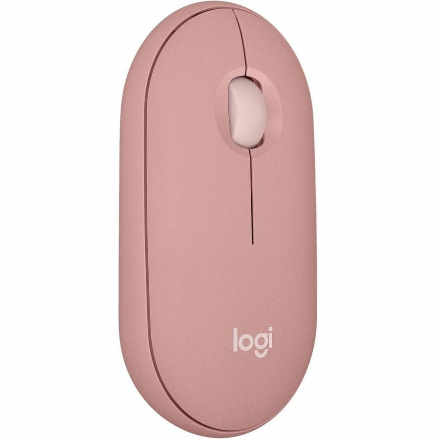 Souris Logitech Pebble M350 sans fil rose sur