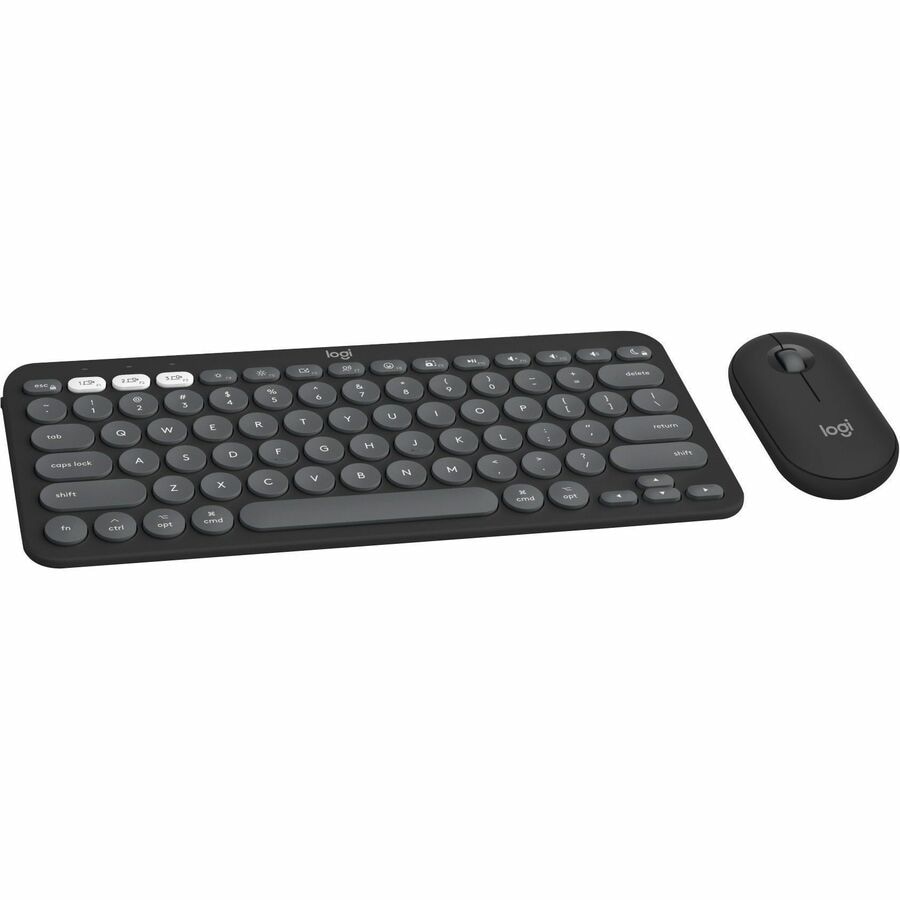 Logitech Pebble 2 Combo for Mac, Wireless Keyboard and Mouse, Tonal Graphit