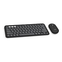 Logitech Pebble 2 Combo for Mac, Wireless Keyboard and Mouse, Tonal Graphite - keyboard and mouse set - graphite tonal