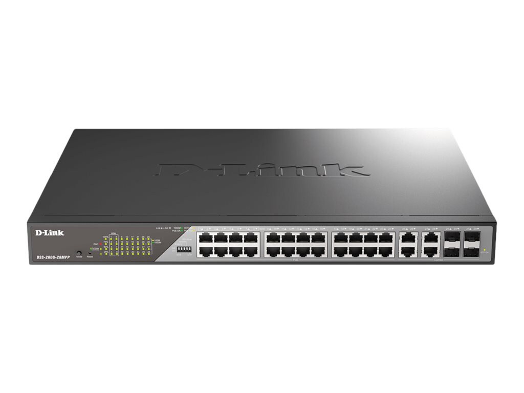 D-Link DSS 200G-28MPP - switch - 24 ports - managed - rack-mountable