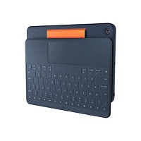 Logitech Rugged Combo 3 Touch - keyboard and folio case - with trackpad
