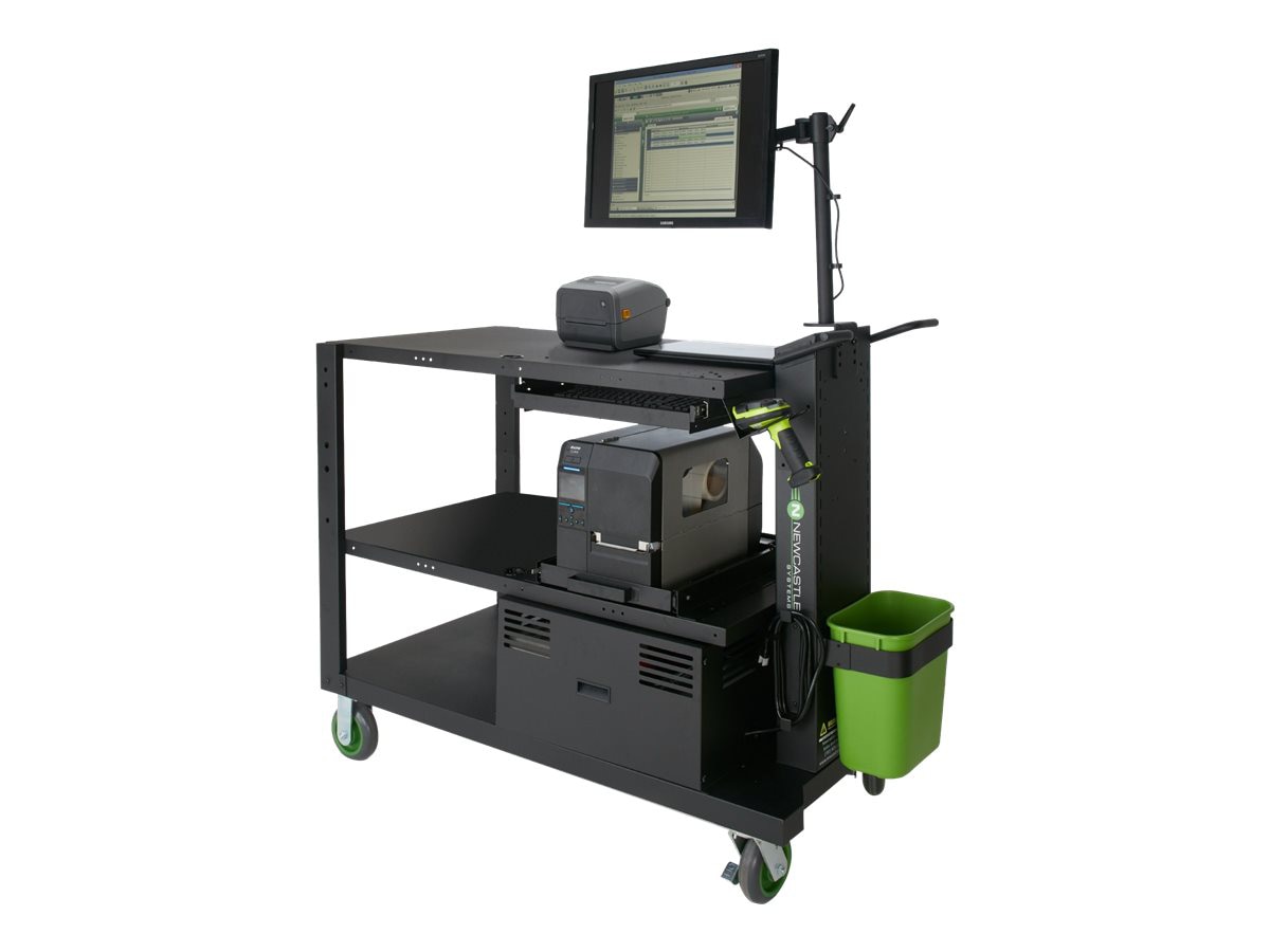 Newcastle Systems PC Series PC556 Mobile Powered Workstation cart - black