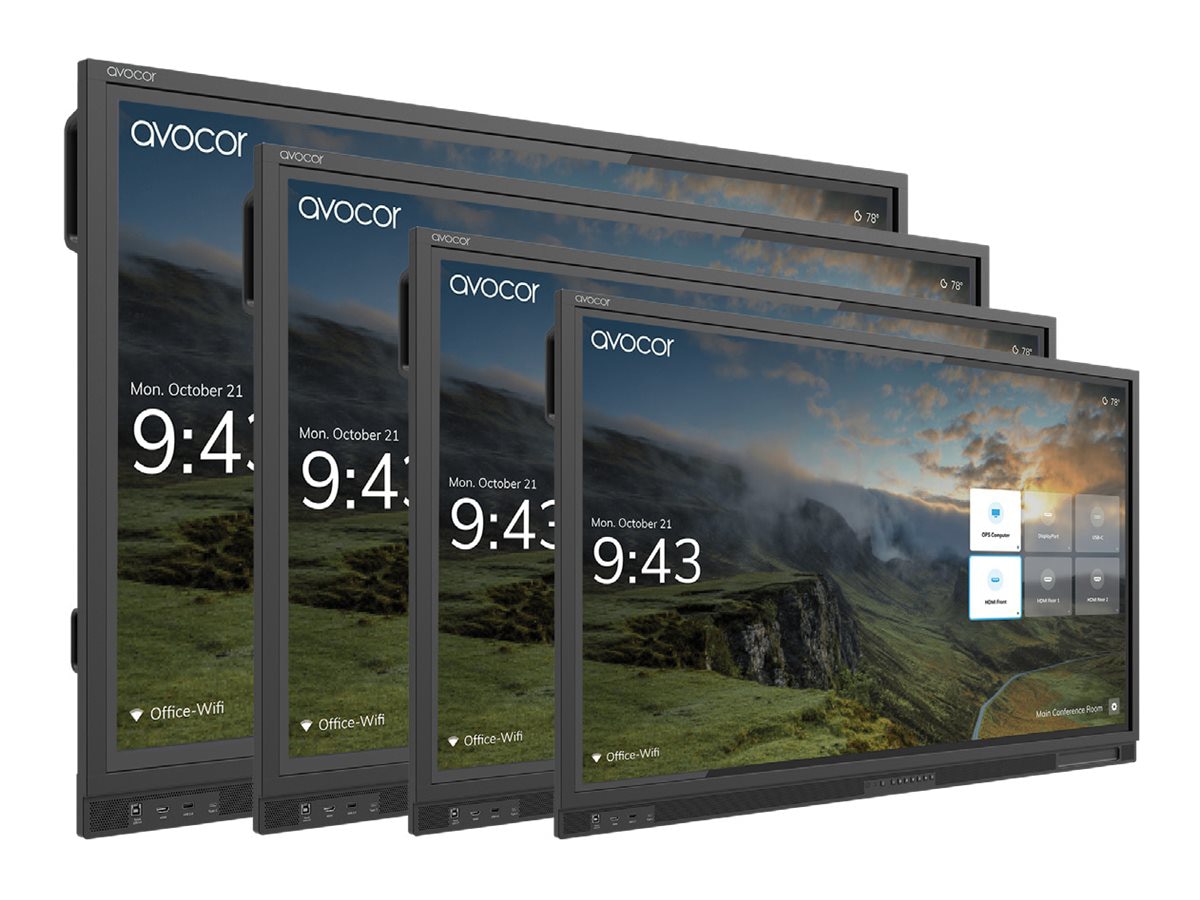 Avocor E Series - 75" LED-backlit LCD display - 4K - for interactive commun