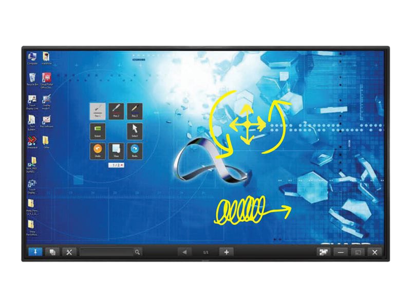 Sharp AQUOS BOARD 4W-B86FT5U 4W-B series - 86" Class (85,6" viewable) LED-backlit LCD display - 4K - for education /