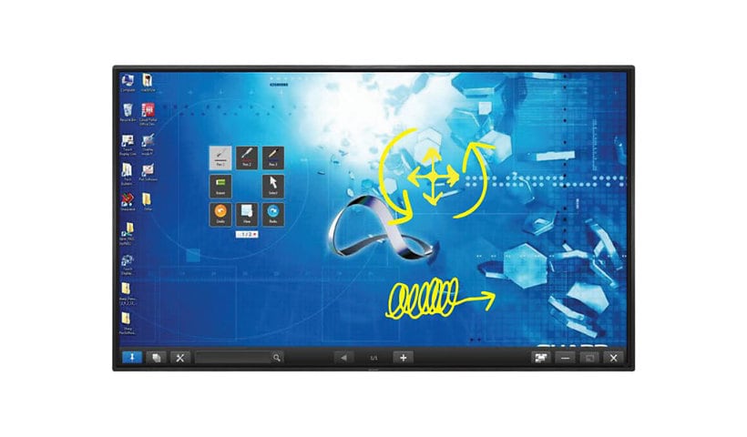 Sharp AQUOS BOARD 4W-B86FT5U 4W-B series - 86" Class (85.6" viewable) LED-backlit LCD display - 4K - for education /