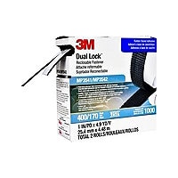 3M Dual Lock MP3541/MP3542 - self-adhesive reclosable fastener set - 2 pieces - 1 in x 14.7 ft - black - polyolefin