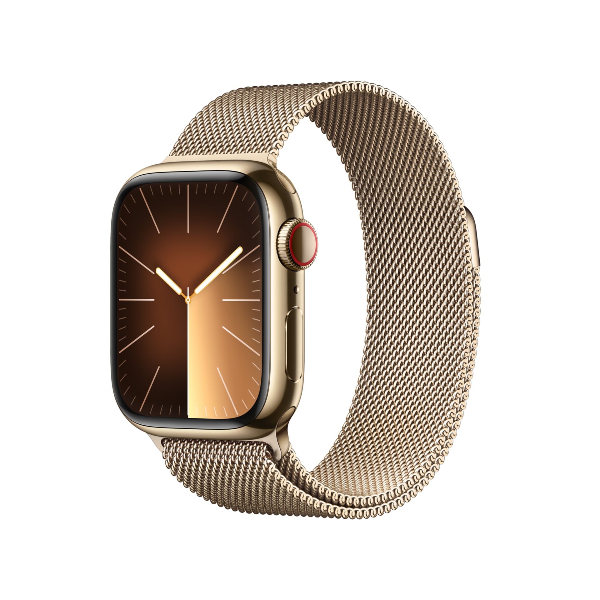 Apple Watch Series 9 (GPS + Cellular) - 41mm Gold Stainless Steel Case with Gold Milanese Loop - 64 GB