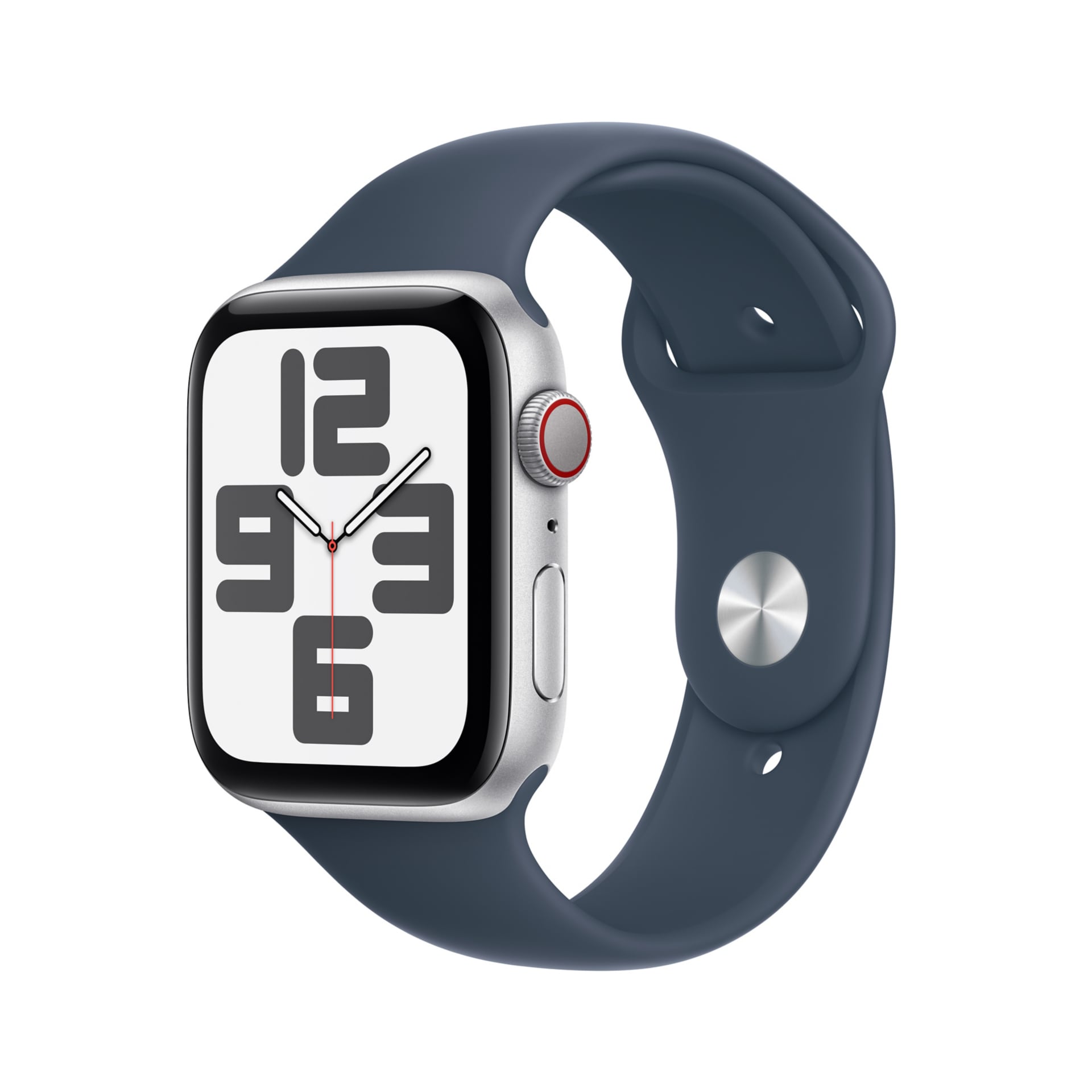 Apple Watch SE 2nd gen (GPS + Cell) 44mm Silver Aluminum w M/L Sport Band