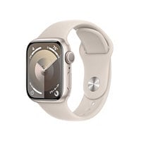 Apple Watch Series 9 (GPS) - 41mm Starlight Aluminum Case with S/M Starlight Sport Band - 64 GB