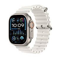 Apple Watch Ultra 2 (GPS+Cell) 49mm Titanium Case w White Ocean Band
